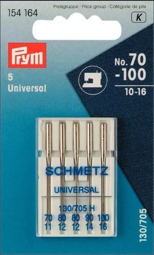 Prym Sewing Maschine Needles Standard / Universal 130/705  70-100 5 Needle Kit