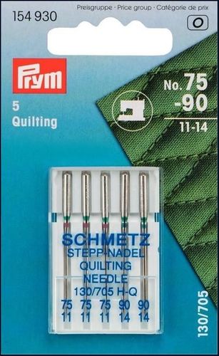 Prym Sewing Maschine Needles Qulting 130/705  75 + 90 5-Neddles Kit