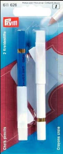 Prym Chalk pencils with erasing brush 2 pc. (blue / white)