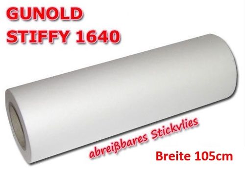 Gunold Stiffy 1640 Stickvlies ausreißbar, 105 x 100 cm, konfektioniert, Weiß
