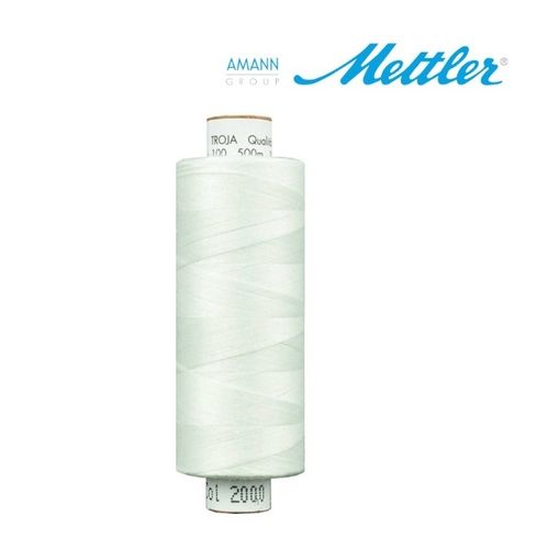 Mettler Sewing Thread Troja, Color 2000 White, Length 500 m ART.-NR. 7791, No. 100